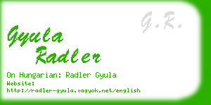 gyula radler business card